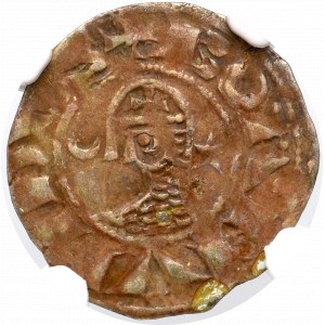 Krzyżowcy, Antiochia, Bohemond III, Denar - NGC VF Details