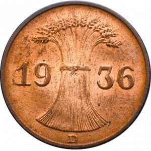 III Rzesza, 1 pfennig 1936 D