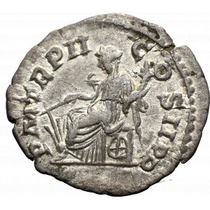 Roman Empire, Elagabal, Denarius - legend overstriked