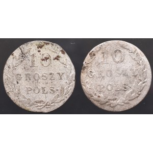 Królestwo Polskie, Zestaw 10 groszy 1820 i rzadki 1830