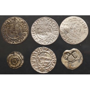 Zestaw srebrnych monet (6 sztuk)