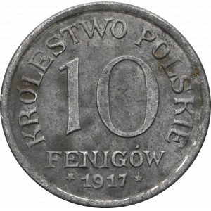 Królestwo Polskie, 10 fenigów 1917