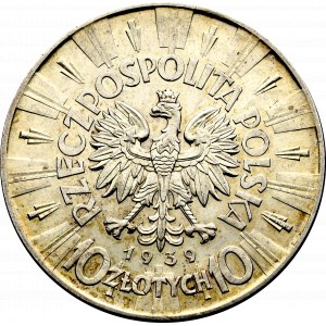 II Rzeczpospolita, 10 złotych 1939 Piłsudski