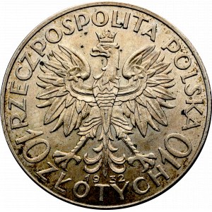II Rzeczpospolita, 10 złotych 1932 Głowa kobiety BZM