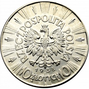 II Rzeczpospolita, 10 złotych 1938 Piłsudski