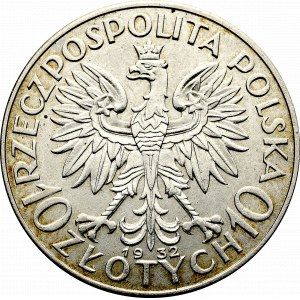 II Rzeczpospolita, 10 złotych 1932 Głowa kobiety BZM