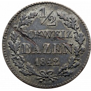 Szwajcaria, 1/2 Batzen 1842 Graubünden