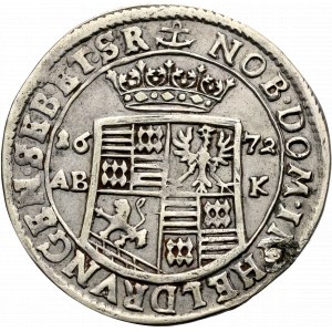 Niemcy, Mansfeld-Bornstedt, 1/3 talara 1672