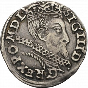Zygmunt III Waza, Trojak 1601 Poznań - przebitka inicjału F na P