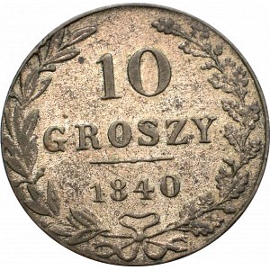 Zabór rosyjski, Mikołaj I, 10 groszy 1840