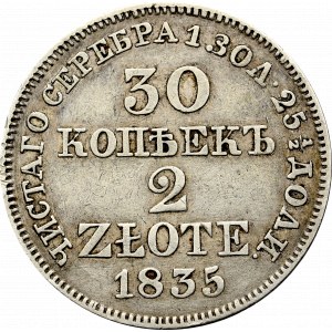 Zabór rosyjski, 30 kopiejek=2 złote 1835 Warszawa