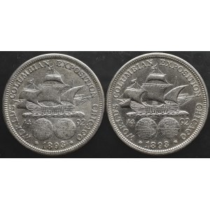 USA, zestaw 1/2 dolara 1893 (2 sztuki)