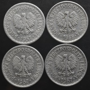 PRL, zestaw 1 złoty 1957-1968