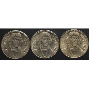 PRL, zestaw 10 złotych Kopernik 1967-1968 (3 sztuki)