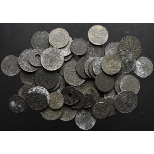 Generalne Gubernatorstwo, zestaw drobnych monet (53 egz)