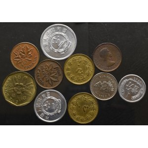 Zestaw wyselekcjonowanych monet świata