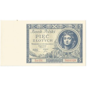 II RP, 5 złotych 1930 Ser. DV