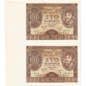 II RP, zestaw 100 złotych 1934 BO i BG