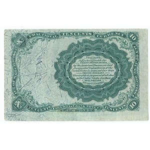 USA, 10 centów seria E59 1874, Fractional Currency