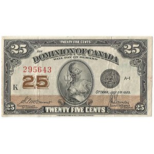 Kanada, Dominion of Canada, 25 centów 1923 K