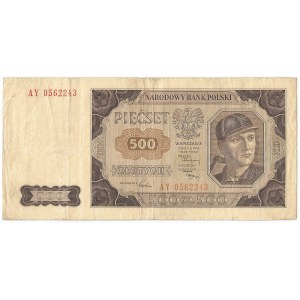PRL, 500 złotych 1948 AY