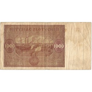 PRL, 1000 złotych 1946 AA