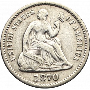 USA, Half dime 1870