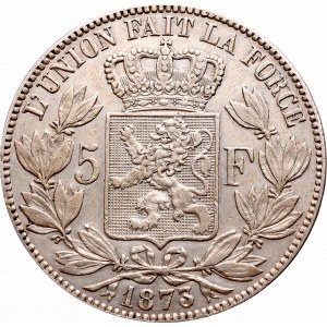 Belgia, 5 franków 1873