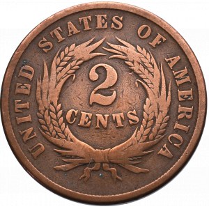 USA, 2 centy 1864