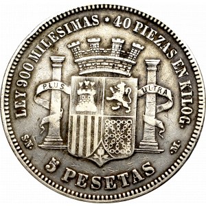 Hiszpania, 5 pesetas 1870