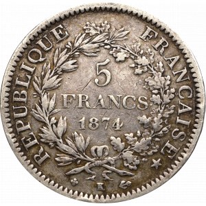 Francja, 5 franków 1874