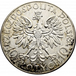 II Rzeczpospolita, 10 złotych 1932 Głowa kobiety ZZM