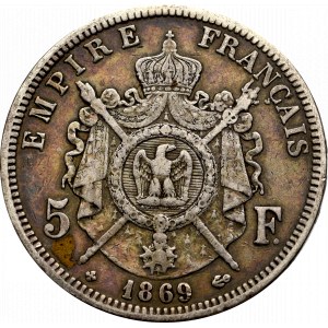 Francja, 5 franków 1869