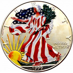 USA, 1 dolar 1999 - malowany
