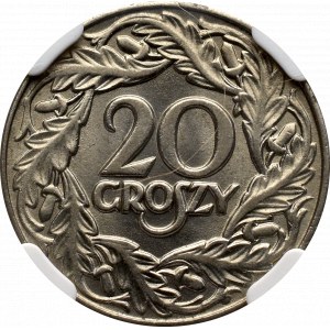 II Rzeczpospolita, 20 groszy 1923 - NGC MS64