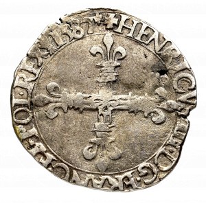 Francja/Polska, Henryk III Walezy, 1/4 ecu 1578, La Rochelle
