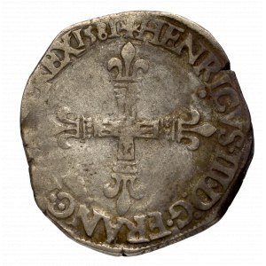 Francja/Polska, Henryk III Walezy, 1/4 ecu 1581