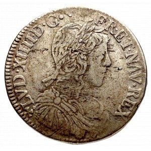 Francja, Ludwik XIV, 1/2 ecu 1654, Nantes