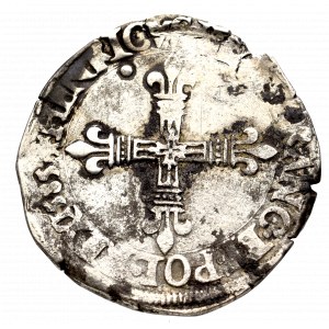 Francja/Polska, Henryk III Walezy, 1/4 ecu 1585