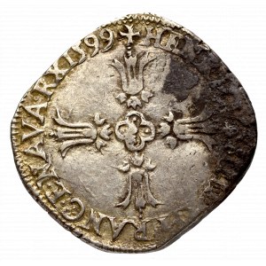 Francja, Henryk IV, 1/4 ecu 1599