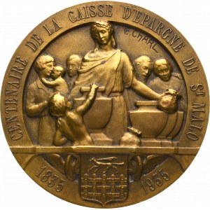 Francja, Medal na 100-lecie CAISSE D’ÉPARGNE DE ST MALO