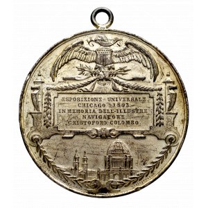 USA, Medal 1893 upamiętniający wystawę 500-lecia odkrycia ameryki