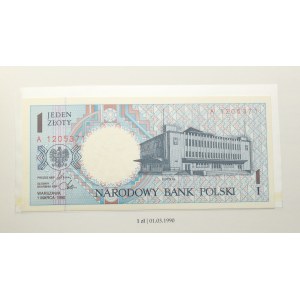 Zestaw banknotów obiegowych Miasta Polskie 1.03.1990