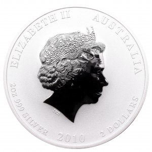 Australia, 2 dolary 2010 Rok Tygrysa (2 uncje srebra)