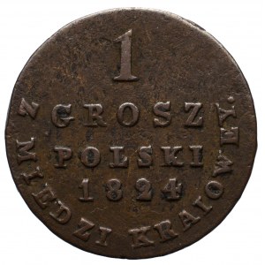 Królestwo Polskie, 1 grosz 1824 I.F.
