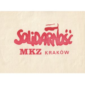 Solidarność MKZ Kraków, Polska, 1981, druk NSZZ Solidarność