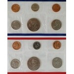 Dwa zestawy rocznikowe monet, USA, 1995