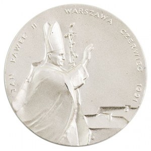 MEDAL, JAN PAWEŁ II WARSZAWA CZERWIEC 1991 / 200 ROCZNICA UCHWALENIA KONSTYTUCJI 3 MAJA