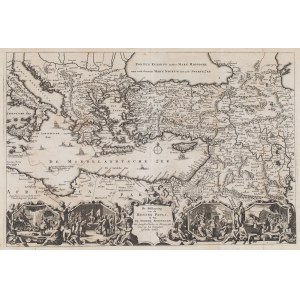 MAPA PODRÓŻY ŚW. PAWŁA APOSTOŁA, Holandia, Amsterdam, Daniel Stoopendahl, ok. 1695