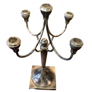 Świecznik Art Déco, srebro, wys.: 35 cm, waga: 331 g;